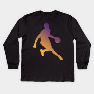 Basketball Player Kids Long Sleeve T-Shirt